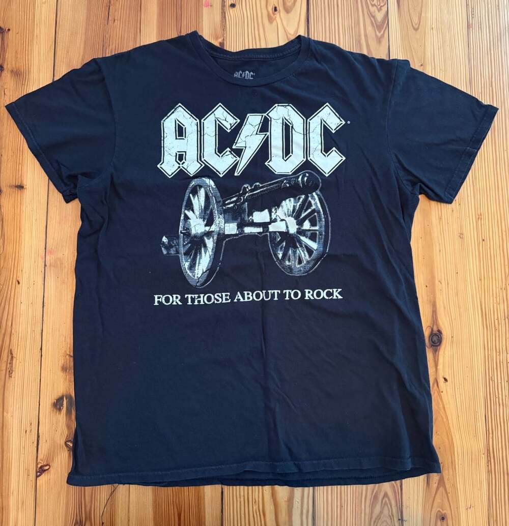 AC/DC For Those About To Rock Cannon Graphic Black T-Shirt